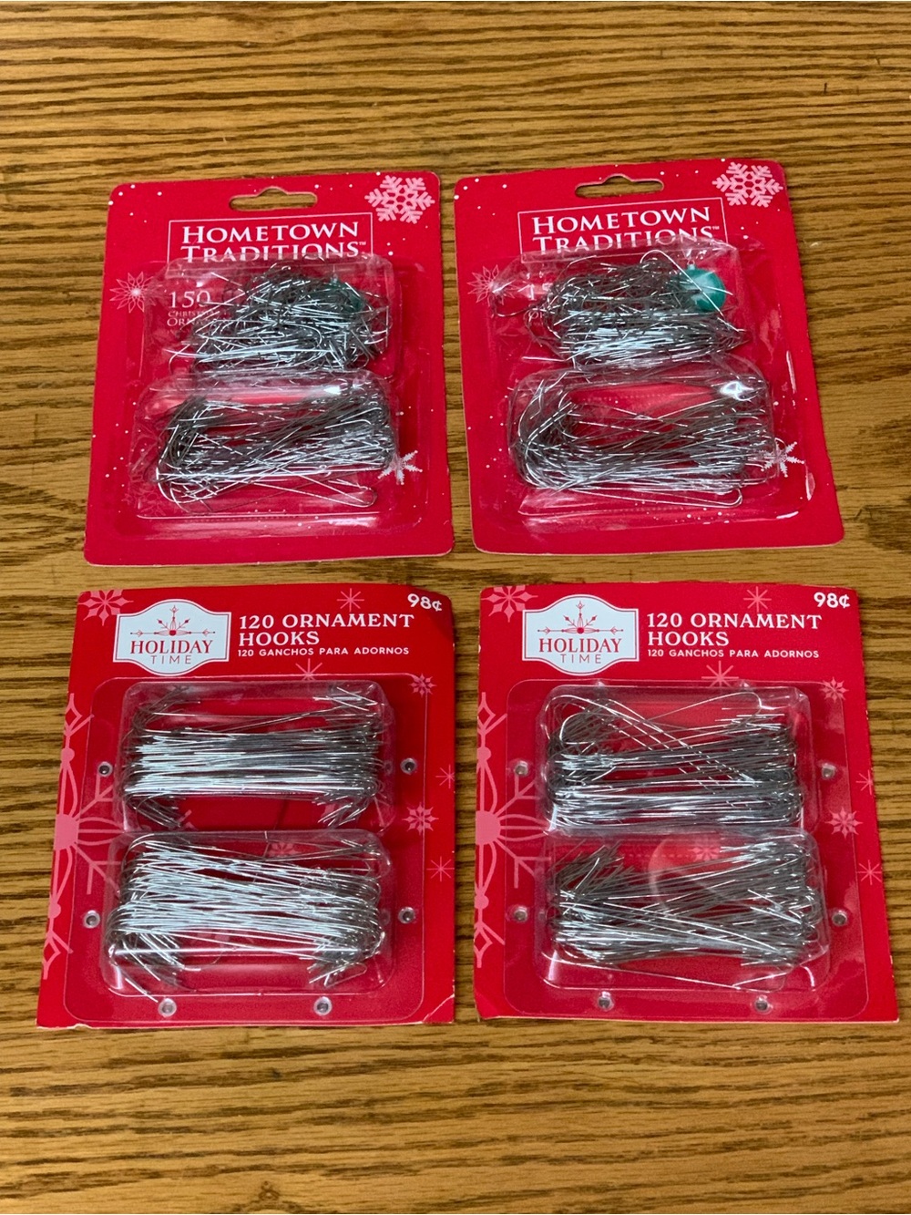 540 Christmas Holiday Ornament Hooks Tree Hangers Metal Wire